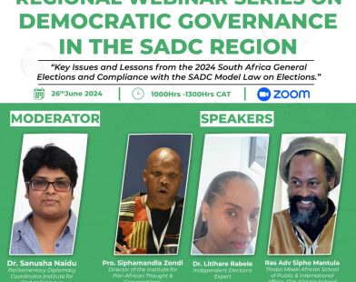 SADC PF Regional Webinar Series on Democratic Governance in the SADC Region